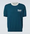 King & Tuckfield Knitted Wool T-shirt In Green