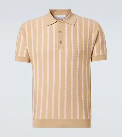 KING & TUCKFIELD STRIPED WOOL POLO SHIRT