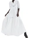 Kinga Csilla Bowie Embroidered Maxi Dress In White In White