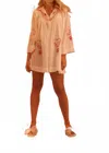 Kinga Csilla Women's Minnie Embroidered Halle Mini Dress In Beige In Brown
