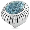 King Baby Silver And Spotted Turquoise Ring In Multi