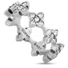 King Baby Silver And White Cubic Zirconia Mb Cross Ring In Multi