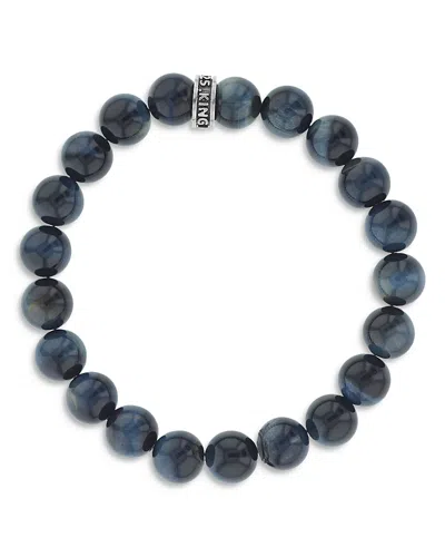 King Baby Studio Blue Tiger Eye Bead Bracelet