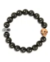 King Baby Studio Blue Tiger Eye Bead Bracelet In Blue