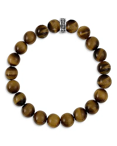 King Baby Studio Brown Tiger Eye Beaded Bracelet