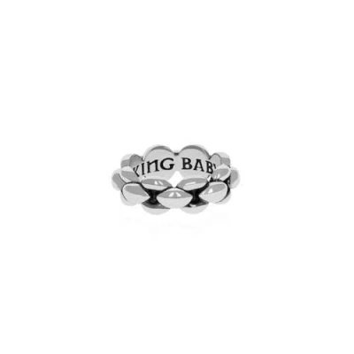 King Baby Studio Small Infinity Link Ring In Silver