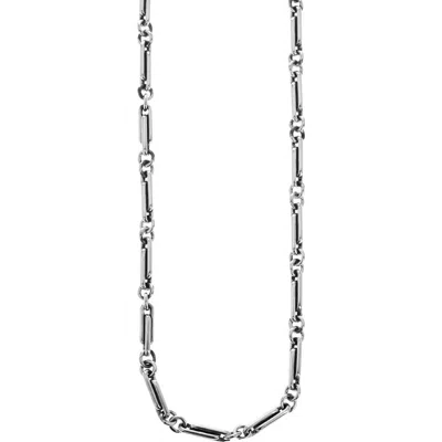 King Baby Studio Small Paperclip Necklace In Silver