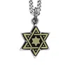 King Baby Studio Large Alloy Star Of David In Silver Frame Pendant Necklace, 24 In Gold/silver