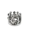 Shop King Baby Studio Men's Crown Ring In Silver