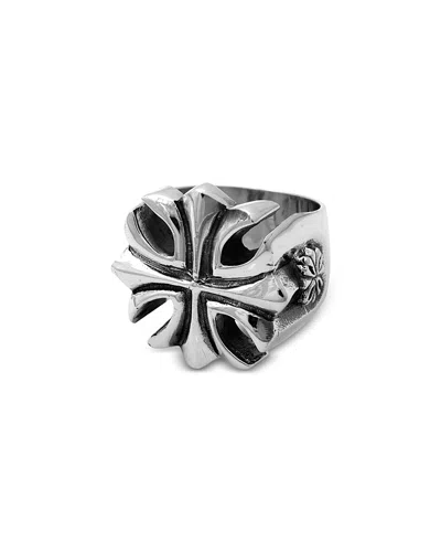 King Baby Studio Men's Sterling Silver Gothic Cross Ring