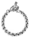 King Baby Studio Men's Sterling Silver Large Infinity Link Toggle Clasp Bracelet In Silver