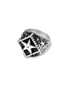 King Baby Studio Men's Sterling Silver Men's Star Signet Ring In Silver
