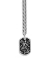 King Baby Studio Saint Michael Dog Tag Pendant Necklace, 24 In Silver