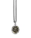 King Baby Studio Saint Michael Pendant Necklace, 24 In Gold/silver