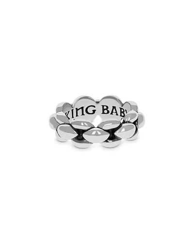 King Baby Studio Small Infinity Link Ring In Silver