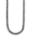 King Baby Studio Sterling Silver Men's Curb Link Chain Necklace, 24 In Silver