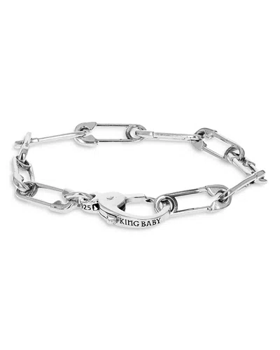 King Baby Studio Sterling Silver Safety Pin Bracelet