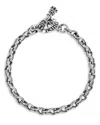 King Baby Studio Sterling Silver Small Twisted Eight Link Bracelet In Silver