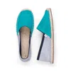 Kingdom Of Wow Handmade Vegan Classic Fit Espadrilles For Women In Curacao Turquoise Blue In Blue
