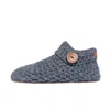 Kingdom Of Wow Men's Grey Handmade Ankle Boot Slippers In Charcoal Gray Unisex In Gray