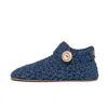 Kingdom Of Wow Men's Handmade Ankle Boot Slippers In Midnight Blue Unisex In Blue