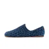Kingdom Of Wow Men's Unisex Handmade Bamboo Wool Slippers In Midnight Blue In Blue