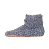 Kingdom Of Wow Men's Grey Handmade Barefoot House Booties In Charcoal Gray In Grey