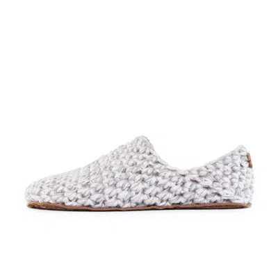 Kingdom Of Wow Men's Neutrals Handmade Barefoot Wool & Bamboo Slippers In Chai In White