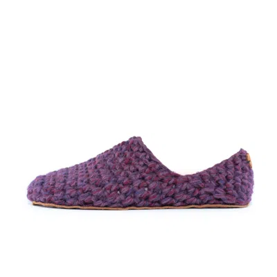 Kingdom Of Wow Men's Pink / Purple Handmade Barefoot Bamboo Wool Slipper Socks In Lavender Purple In Pink/purple