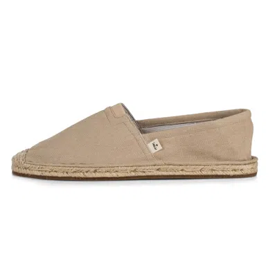 Kingdom Of Wow Neutrals Men's Extra Fit Cotton Espadrilles In Sand