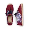 Kingdom Of Wow Vegan Lace Up Women's Red Espadrille Sneakers In Red