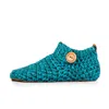 Kingdom Of Wow Women's Blue Handmade Ankle Boot Slippers In Glacier Teal Unisex In Multi