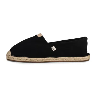 Kingdom Of Wow Women's Extra Fit Cotton Espadrilles In Black