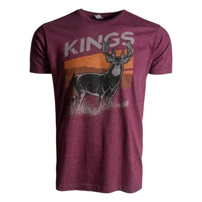 King's Camo Men's  Back Forty T-shirt In Burgundy
