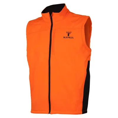 King's Camo Men's  Blaze Soft Shell Vest In Orange