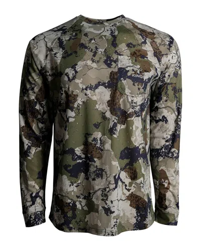 King's Camo Men's  Long Sleeve T-shirt In Green