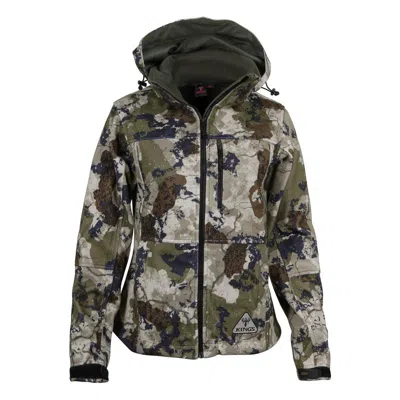 King's Camo Women's  Womens Wind-defender Pro Fleece Hooded Softshell Jacket In Gray