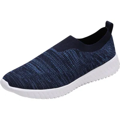 Kingsize Athletic Knit Stretch Sneaker In Blue