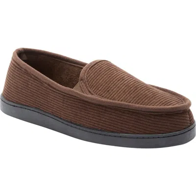 Kingsize Cotton Corduroy Slippers In Brown
