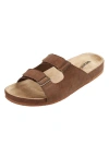 Kingsize Double Adjustable Buckle Slide And Closure In Brown