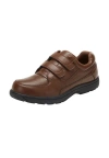 Kingsize Double Adjustable Strap Comfort Walking Shoe In Brown