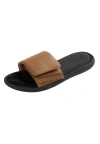 Kingsize Memory Foam Slide Sandal In Brown