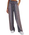 KINGSTON GREY JUNIORS' PRINTED HIGH-RISE WIDE-LEG PANTS