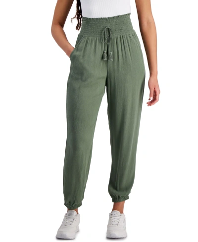 Kingston Grey Juniors' Smocked Jogger Pants In Sage