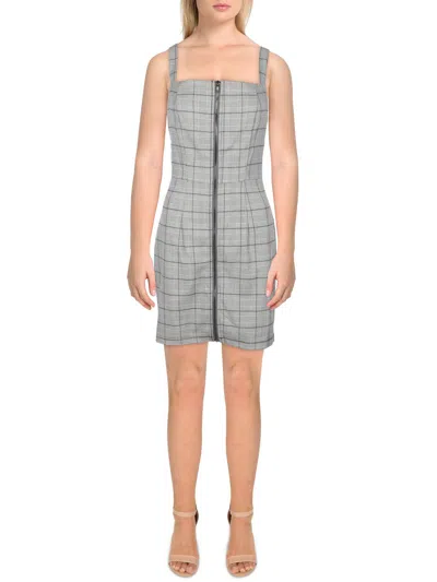 Kingston Grey Juniors Womens 2pc Plaid Shift Dress In Grey