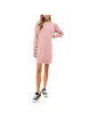 Kingston Grey Juniors Womens Comfy Long Sleeves T-shirt Dress In Gold