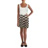 Kingston Grey Juniors Womens Plaid Sleeveless Fit & Flare Dress In Multi