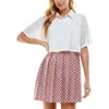 Kingston Grey Juniors Womens Print Skirt Two Piece Dress In Multi