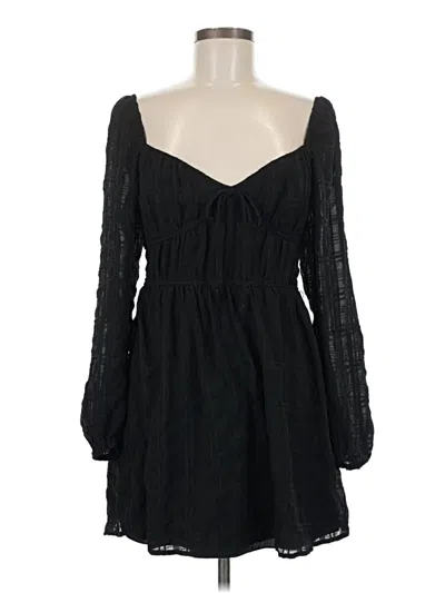 Pre-owned Kingston Grey Long Sleeve Top Black Sweetheart Neckline Tops