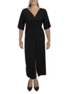 KINGSTON GREY PLUS WOMENS TIE BACK LONG T-SHIRT DRESS